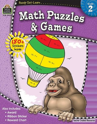 Math Puzzles & Games, Grade 2 (Ready Set Learn)