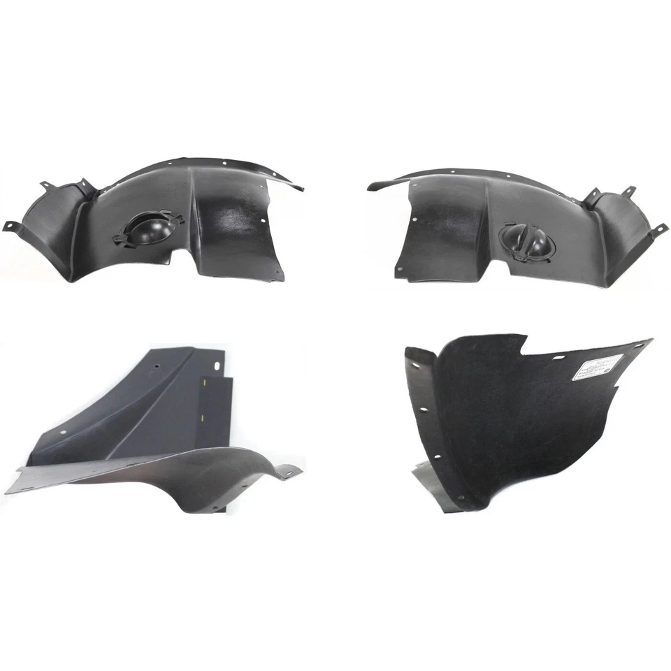 New Front Inner Fender Left And Right Set 4pc Fits 2005-2013 Chevrolet Corvette - Imagem 2 de 4