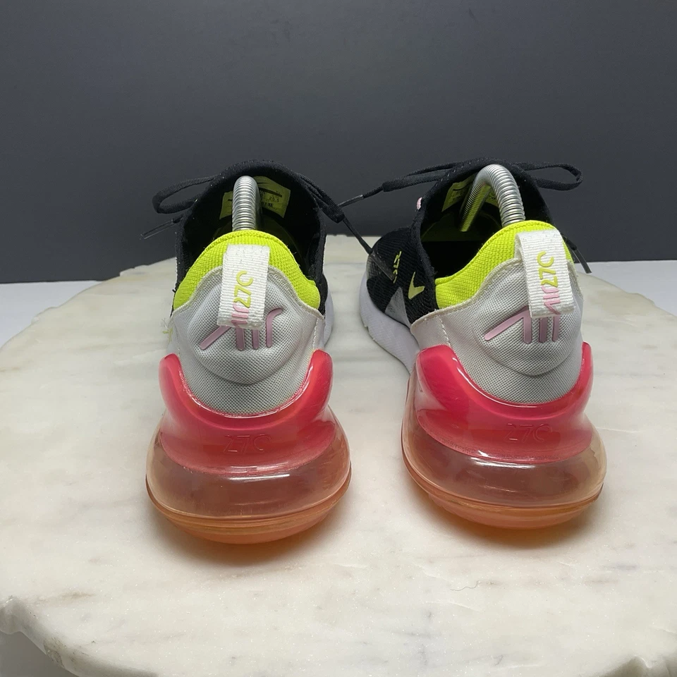Nike Air Max 270 Zapatos Mujer Talla 8.5 Negro Cyber Pink Zapatillas de tiro C15770-001 Foto 4 de 4