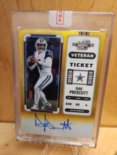 2022 Panini Contenders Optic Dak Prescott Veteran Ticket Auto Gold Prizm /10