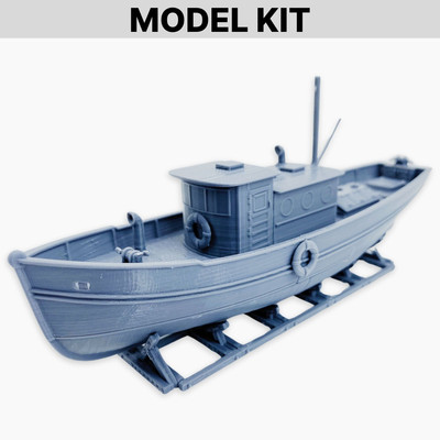 Fishing Boat, Model Kit Civilian Maritime Vessel Harbor Diorama Miniature