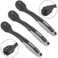 3X Tecpo Umschaltknarre 3/8 Zoll Ratsche RatschenschlÜSsel Schnellentriegelung