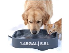 Heated Water Bowl 3.2 L/108 oz Outdoor Thermal Pet Bowl for Dog Cat