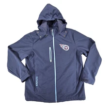 Tennessee Titans NFL Jacket Men’s Large Navy Blue Softshell Hooded G-III Apparel