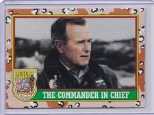 1991 Topps Desert Storm Trading Cards Series #1 GEORGE BUSH Commander  ID9