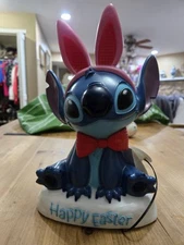 Stitch Disney Easter Blow Mold Bunny 2025 Tabletop Battery Light Up LED 12" NEW
