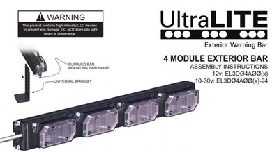 SoundOff Signal UltraLITE 4 Module Exterior LED Light - EL3D04A00F - AMBER/WHITE