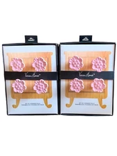 Vatican Homes Set of 8 Drawer Pulls Pink Ceramic Cabinet Drawer Knobs