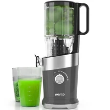 AeittoMega4 Masticating Juicer Machines, 4.9" Large Feed Chute for Whole Fruits