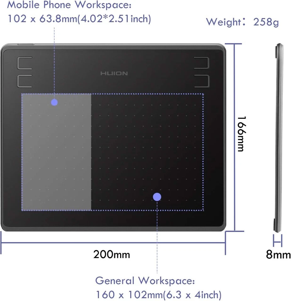 6x4 inch Drawing Tablet Digital Signature 8192 Graphics With Pen And Active Area - Image 3 of 4
