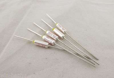 10pcs 10A AC 250V Fuses Thermal Fuse 100°C 100 Degree TF Cutoff Cut-off