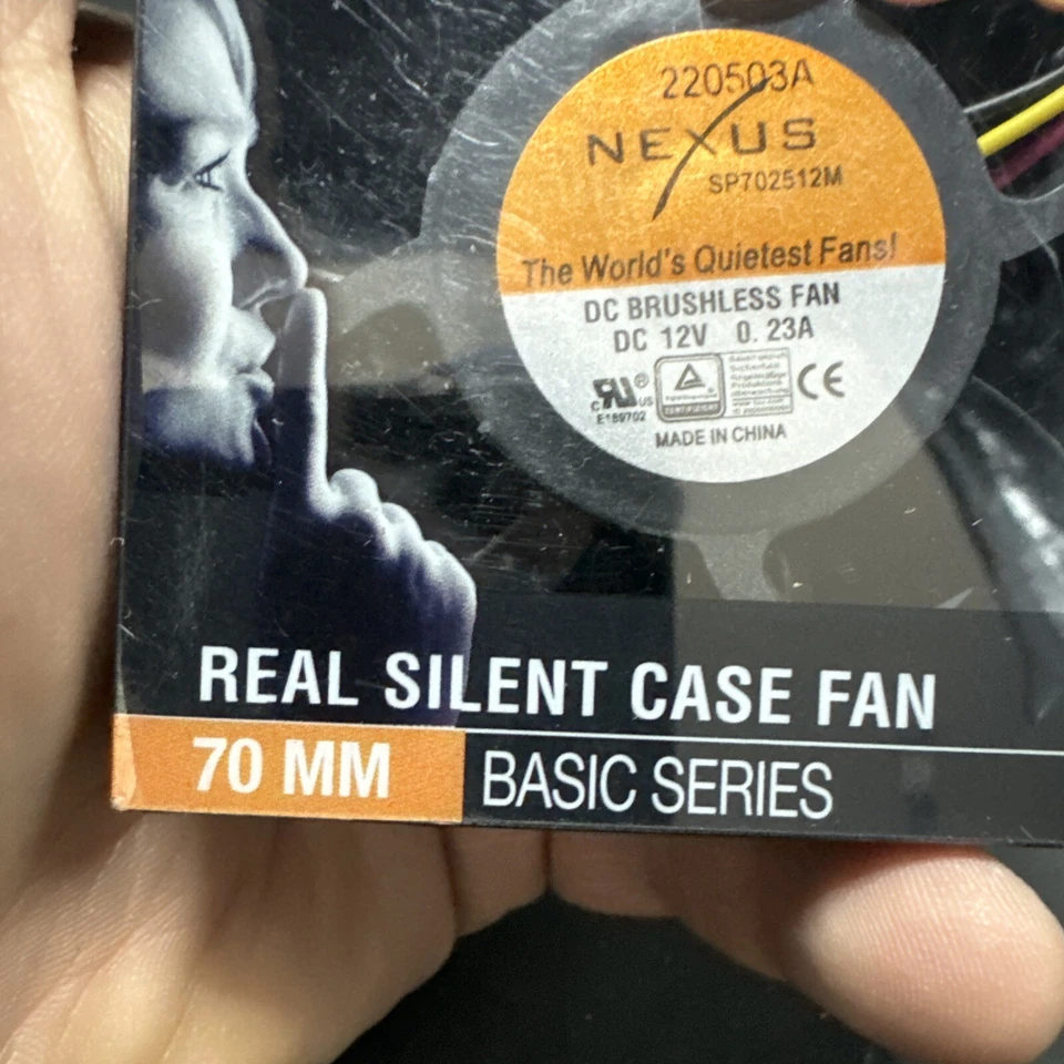 Nexus 70mm Real Silent Case Fan 220503A SP702512M DC Brushless Fan (c11) - Image 4 of 4