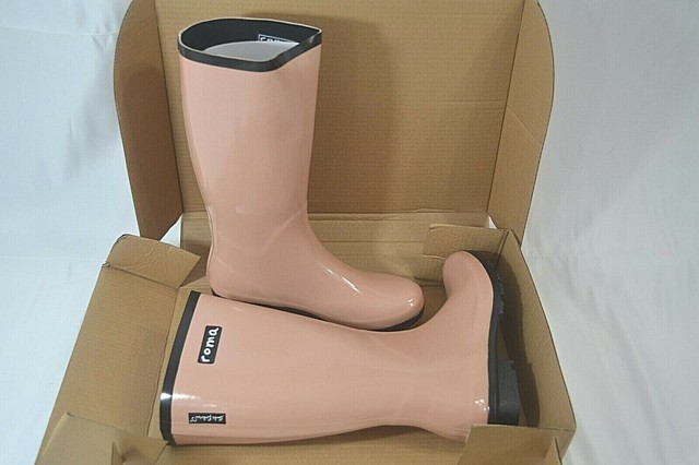 blush rain boots