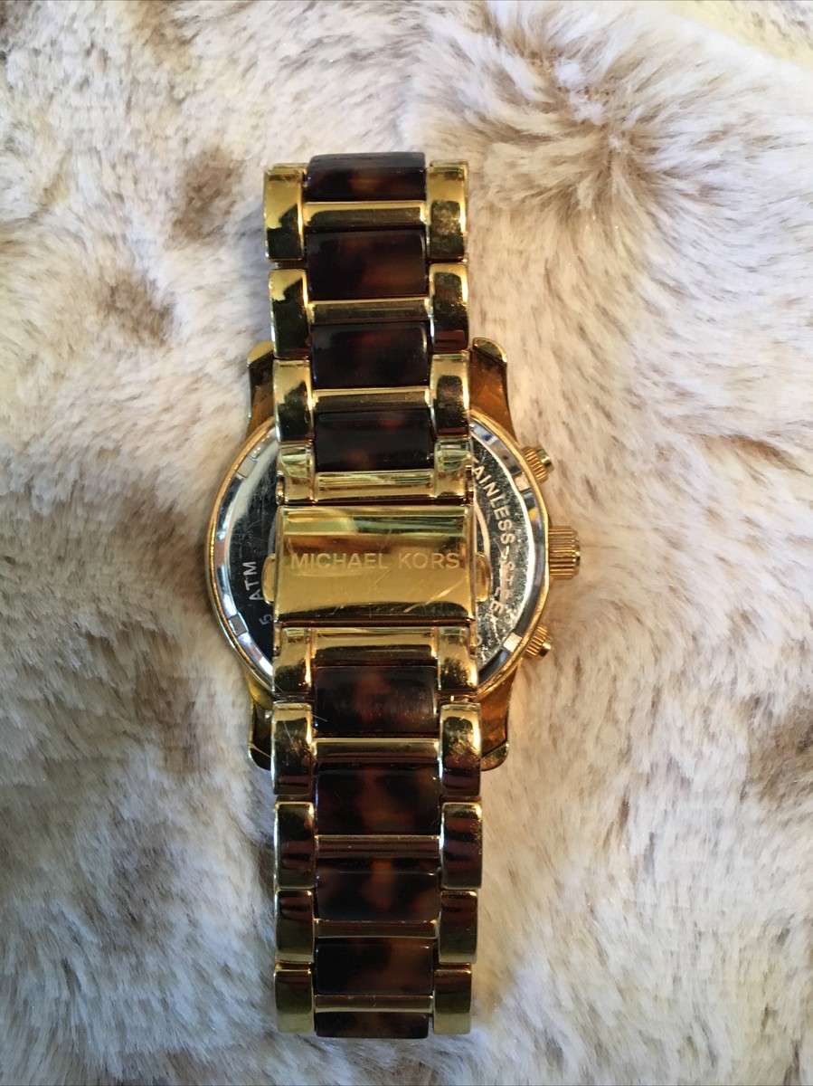 Michael Kors MK5659 Women's Watch Chronograph Gold Tortoise
