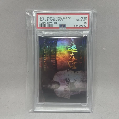 Topps Project 70 #850 | 1956 JACKIE ROBINSON | by DJ SKee; Brooklyn; FOIL 13/70