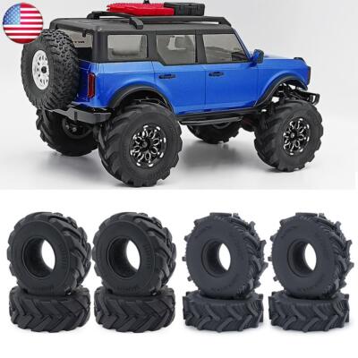 Soft Rubber Extreme Mud Terrain 1.0'' Wheel Tires For 1/24 Axial SCX24 RC Crawler