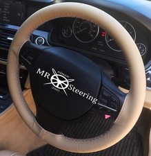 F&uuml;r Mercedes CL203 Beige Leder Lenkrad Abdeckung 2008-2011 Grau Doppel Stch