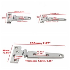 4" 6" 8" Ship Cabinet Shed Door Gate Tee Hinge Heavy Duty Strap T Hinge Hardware