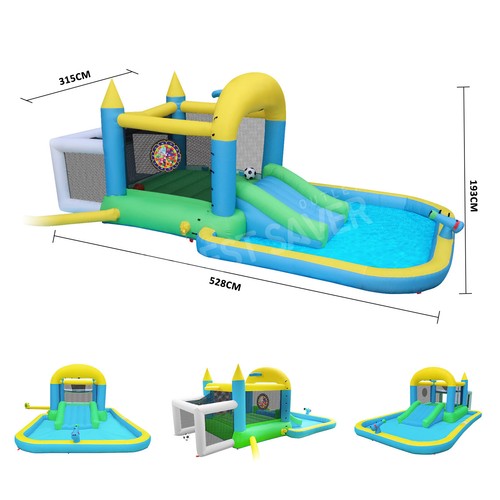 Inflatable Water Slide Kids Jumping Castle Splash Water Park Trampoline 5.3x3.2m - Picture 9 of 12