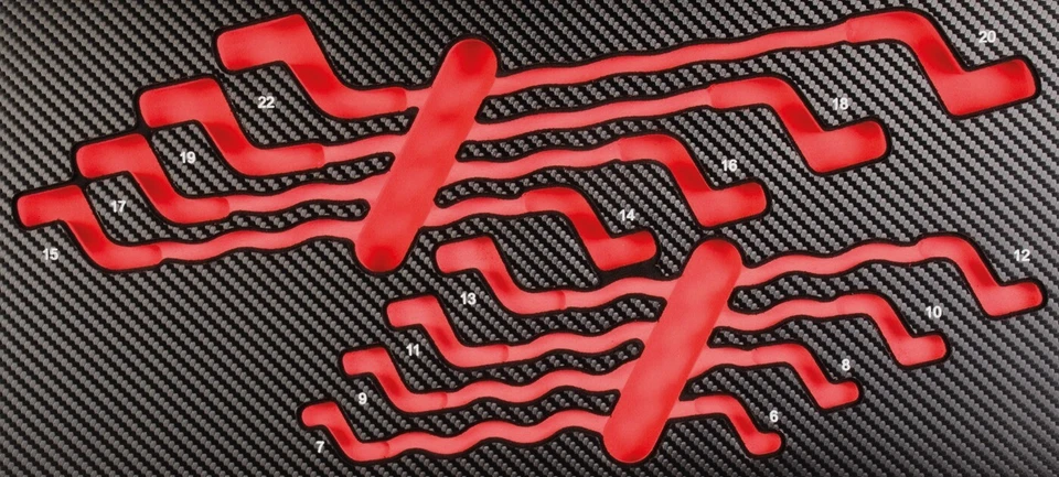 PROJAHN PRÄZISIONSWERKZEUGE GMBH Projahn PROFORM-Werkstattwageneinlage leer für Doppelringschlüssel 8-tlg.