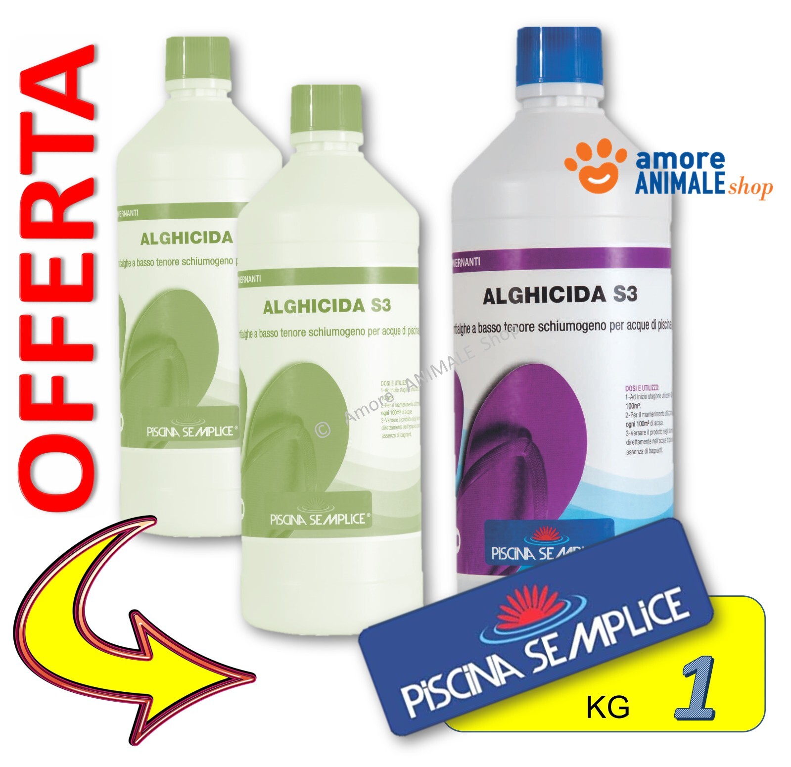 LAPI Alguicida S3 → 1 / 5 / 10 / 25 L - Antialgas Líquido Para Agua De Piscina