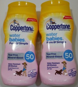 coppertone waterbabies pure & simple sunscreen lotion spf 50