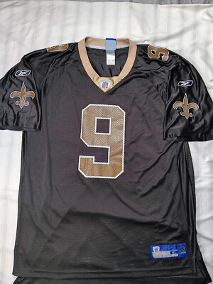New Orleans Saints Drew Brees Reebok Black N Gold Football Jersey Sz Xtra-large 