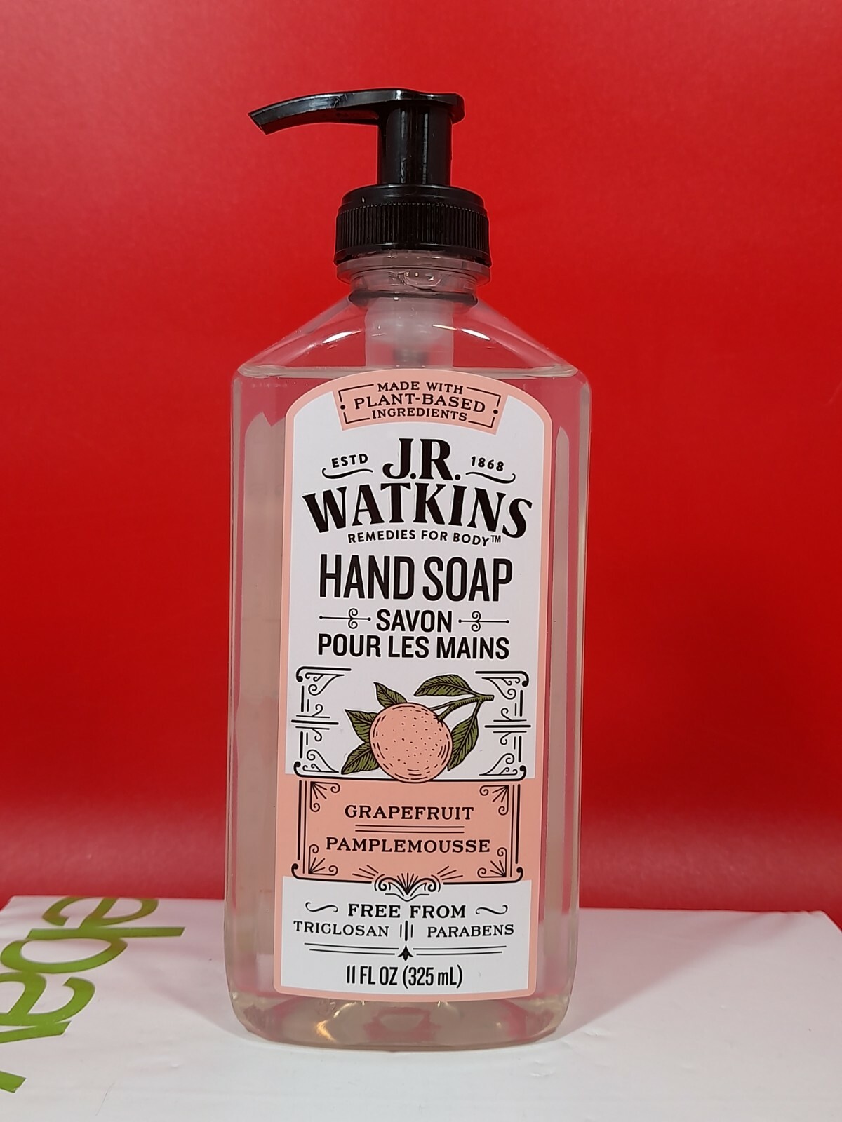 J.R. Watkins Grapefruit scented Liquid Hand plant based Soap