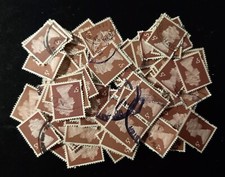 100 GB used English definitive postage stamps: 5p face value