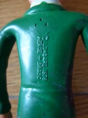 Figurine Professeur Tournesol Hergé - Brabo 1979 - PVC Fil De Fer - Rare