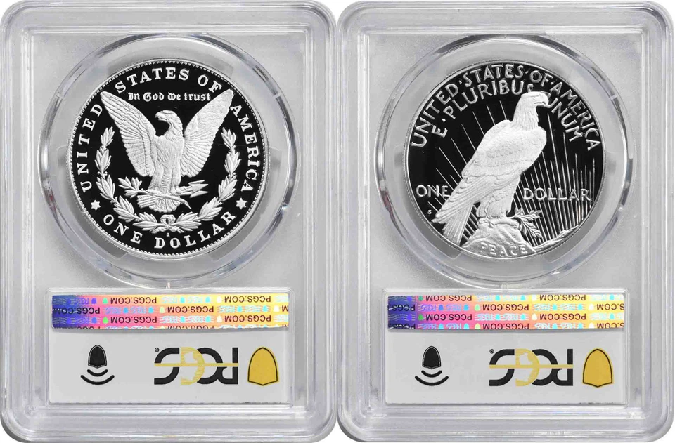 2024-S Morgan and Peace Silver Dollar 2-Coin Set PR70DCAM FS PCGS Special Labels - Image 2 of 2