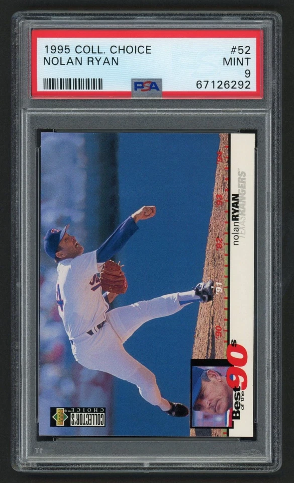 Collector's Choice 1995 Nolan Ryan #52 Best of the 90's Texas Hof PSA 9 como nuevo Foto 2 de 3