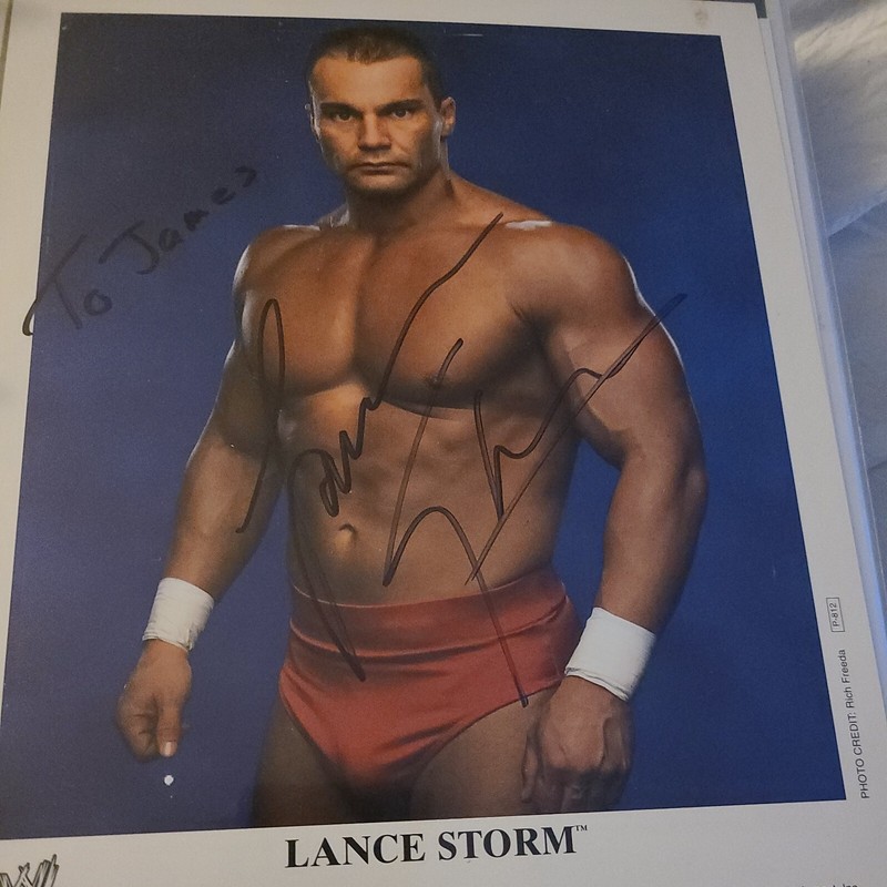 LANCE STORM Autograph Signed 8x10 Photo WWF WWE WCW TNA ECW Canada