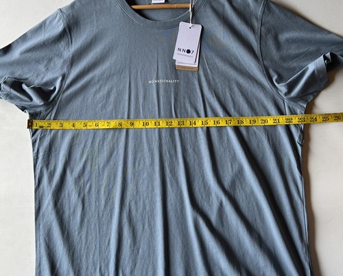 Nno7 No Nationality Shirt Men 2xl Blue Pima Cotton Short Sleeve New - Bild 4 von 9