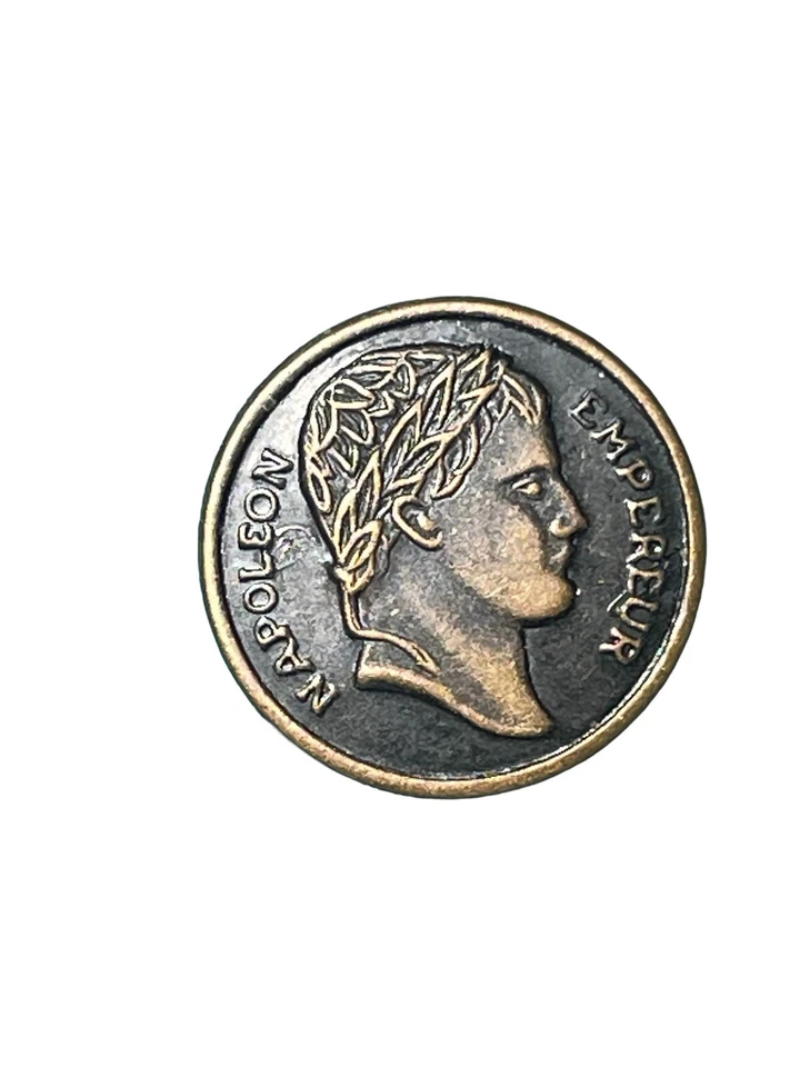 Vintage Napoleon Brass Uniform Button Empereur Bonaparte Military Style 15mm - Image 2 of 4