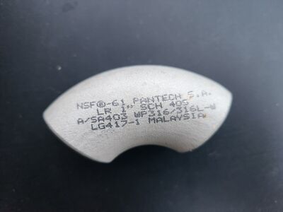 NSF-61 Pantech LR 1'' SCH 40S A/SA403 WP316/316L-W LG417-1