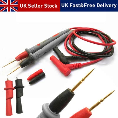 QNGENET Multimeter Test Leads fit Fluke Meter Electrical Alligator Probes Clip 1000V 20A