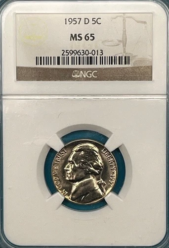 1957-D Jefferson Nickel 5C NGC MS 65