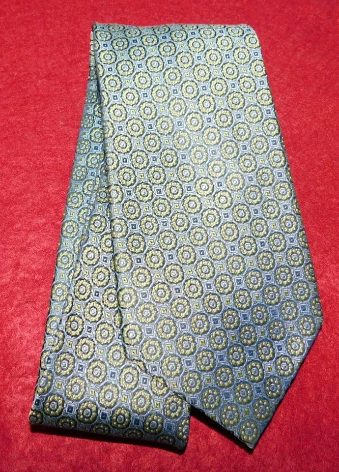CORBATA FLORAL HOMBRE BIRMANIA BIBAS VERDE/AZUL CLARO - CORBATAS HOMBRE - CORBATAS DE DISEÑO. Foto 2 de 3