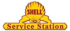 SHELL GAS OIL SERVICE STATION 25" HEAVY DUTY USA MADE METAL ADVERTISING SIGN