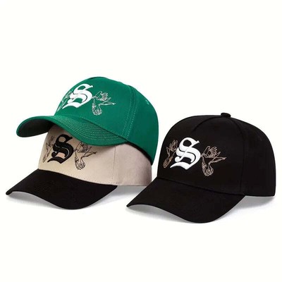 S Embroidery Snapback Baseball Caps