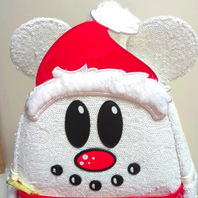 Loungefly Mickey Mouse Snowman Holiday Mini Backpack from Disney Parks NWT s-l400.jpg main image 2