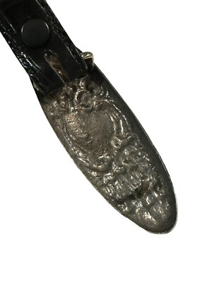Genuine vintage sterling silver ANDREA BARNETT leather belt  display picture 1