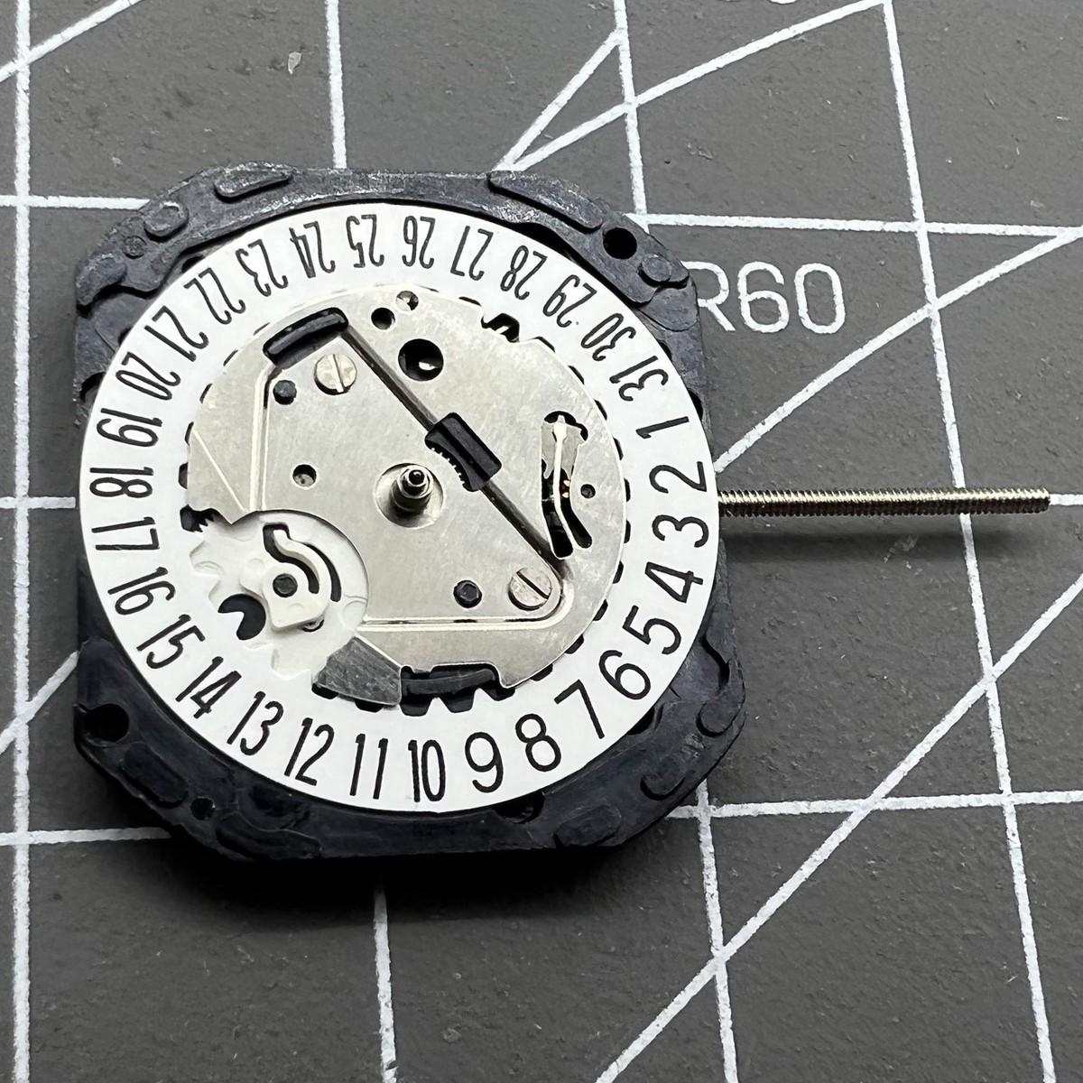 VX22 Quartz Watch Movement Date At 3/6 White Disk Replacement