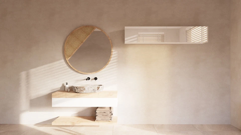 Badschrank Badmöbel Hängeschrank Glanz  Matt 80/120/160/200/240 cm Weiß Eiche - Bild 4 von 4