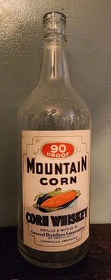 Vintage Mountain Corn 90 Proof Corn Whiskey Louisville, KY One Quart Bottle