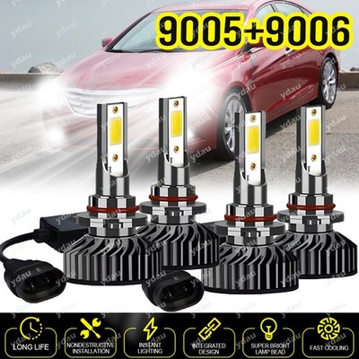 Para For Honda Accord 2003-2007 faro LED 4 bombillas de luz alta/baja 9005 9006