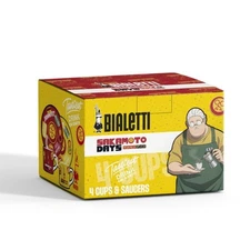 Bialetti Sakamoto Days Cups & Saucers Set of 4 Anime Espresso Coffee Tazzine