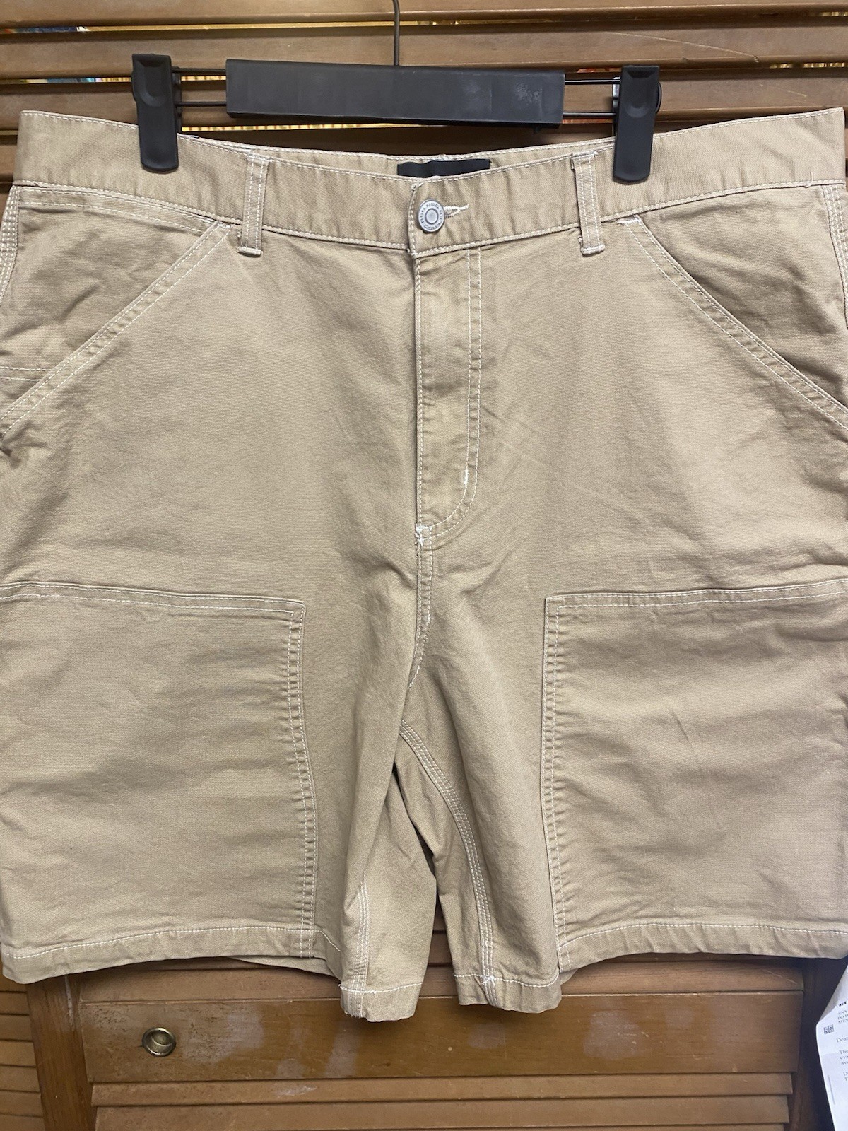 RSQ Utility Shorts Mens Tan Color Jean Pocket Cargo Shorts Size 36