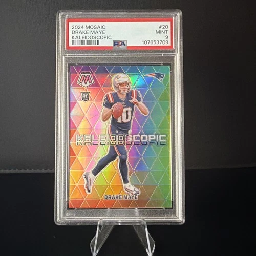 2024 Panini Mosaic Kaleidoscopic Drake Maye #20 (RC) PSA 9